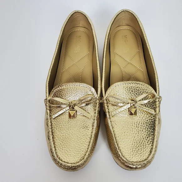 MICHAEL KORS Juliette Loafer Driving Moc Metallic Gold - Picture 3 of 12